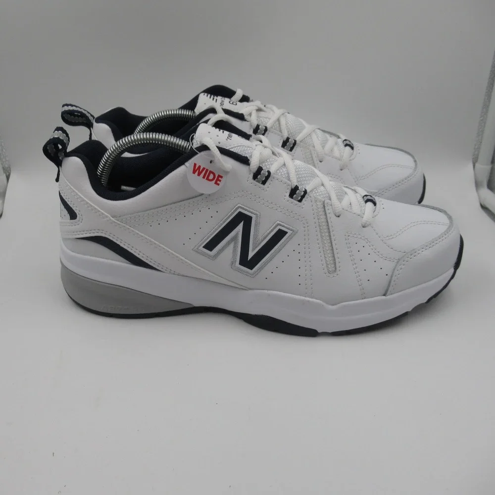 New Balance 608 Mens White Navy Cross Training Shoes MX608WN5 Size 10 2E Wide